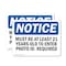 Signmission Must Be At Least 21 Years Old To Enter Photo, 5 in W x Rectangle, Vinyl Decal OS-2PACK-NS-D-35-L-14280 - alternate 1